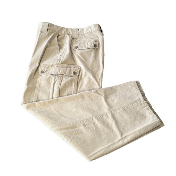 Vintage Calvin Klein Cargo Pants Men's 34 X 29 Beige Y2K Retro GI Chino Straight - Picture 1 of 10